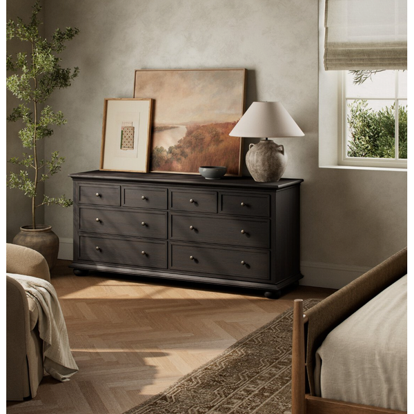 Geoffrey Wide Dresser in Smoked Black Veneer