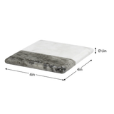 Two Tone Marble Square Coasters 4 Piece Set
