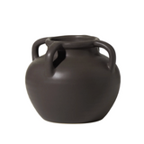 Capri Four Handle Vase in Brown