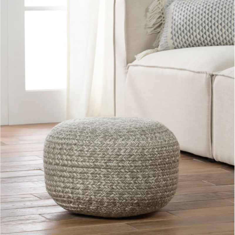 Saba Solar Pouf in Grey