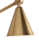 Sal Task Sconce in Natural Brass