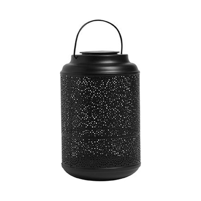 Sunburst Solar LED Lantern Black