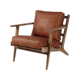 Junior Armchair in Saddle Brown Faux Leather