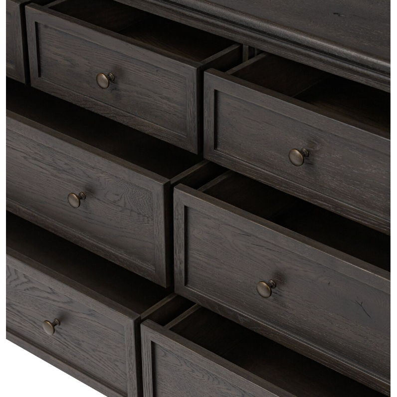Geoffrey Wide Dresser in Smoked Black Veneer