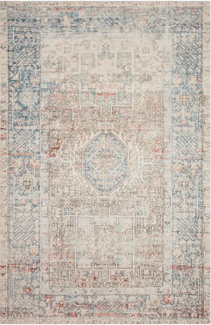 Jules Area Rug - Natural/Ocean