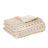Dalida Cream Knit Throw