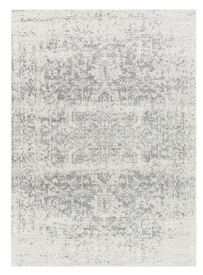 Harput Rug in Medium Gray/Light Beige