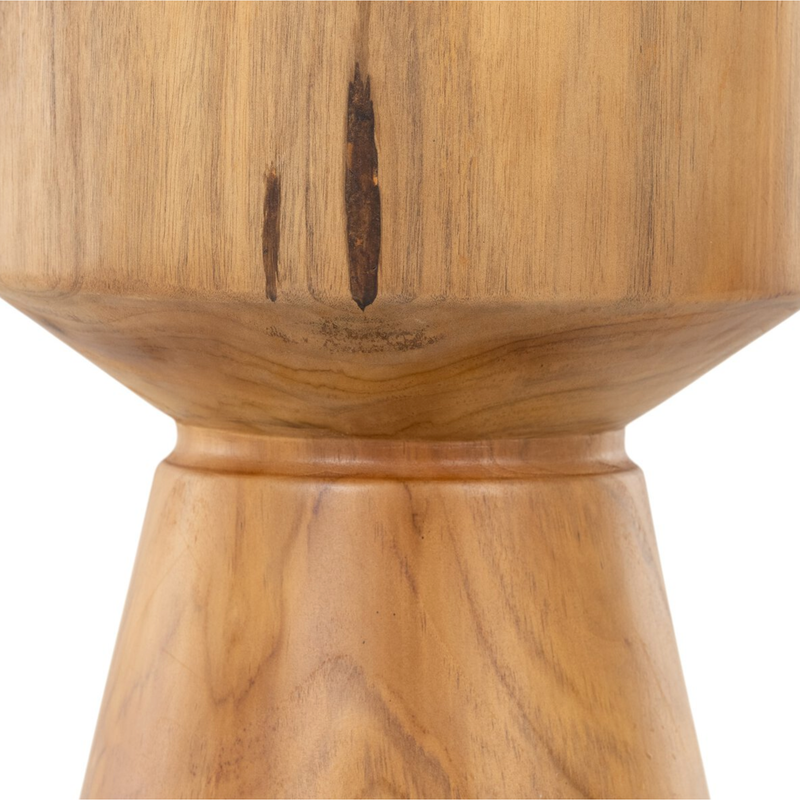 Jovie Outdoor End Table in Natural Teak