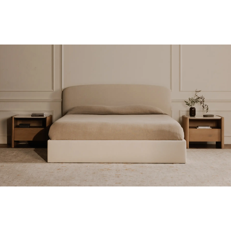 Joan Storage Bed in Cream
