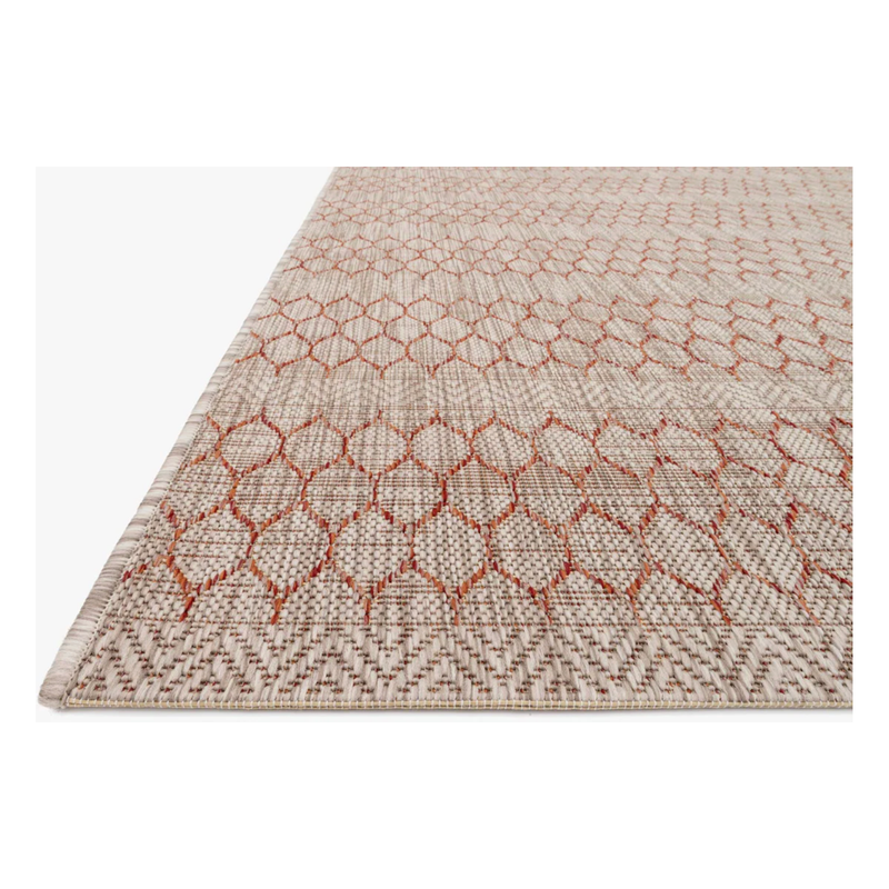 Isle Indoor / Outdoor Rug in Beige / Rust