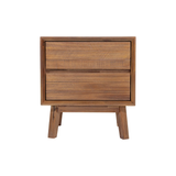 Gia 2 Drawer Nightstand in Warm Pecan