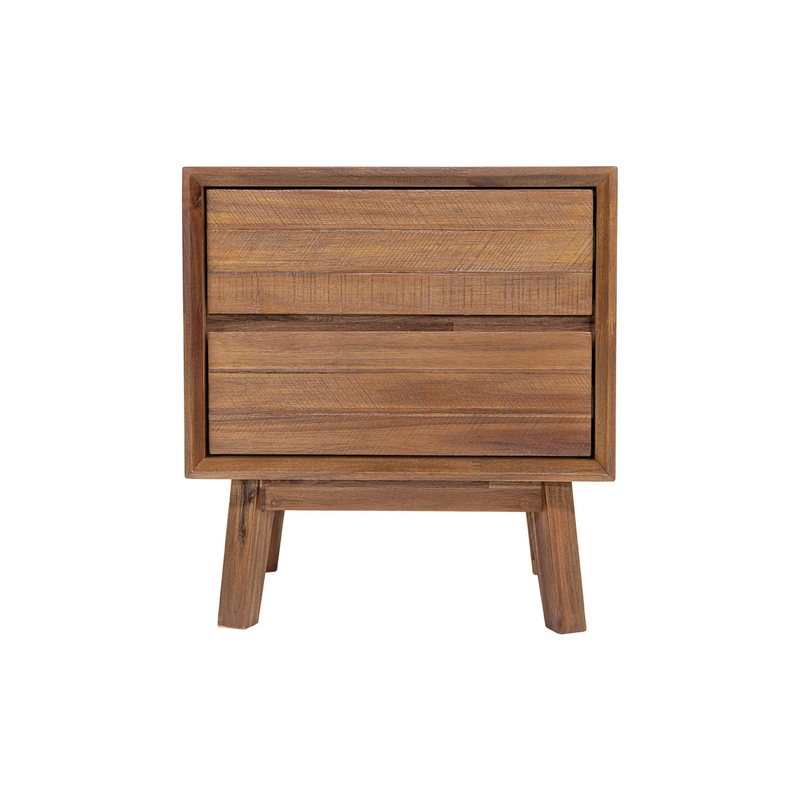 Gia 2 Drawer Nightstand in Warm Pecan