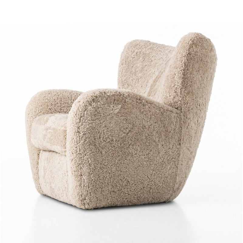 Amelie Chair in Beige Shearling