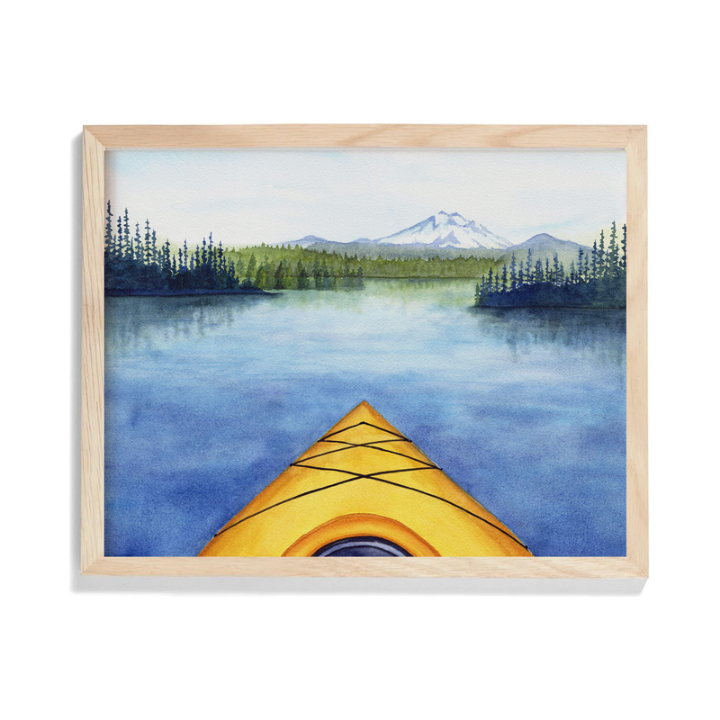 Kayak Escape Watercolour Print