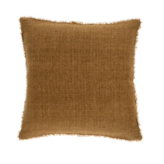 Lina Linen Cushion - Tawny 24" x 24"