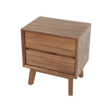 Gia 2 Drawer Nightstand in Warm Pecan
