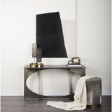 Zahavi Hide Round Ottoman