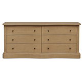 Clarence 6 Drawer Dresser in Natural