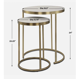 Aragon Nesting Tables - White - Set of 2