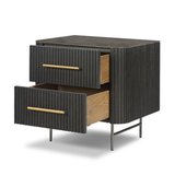 Fletcher Nightstand in Distressed Black