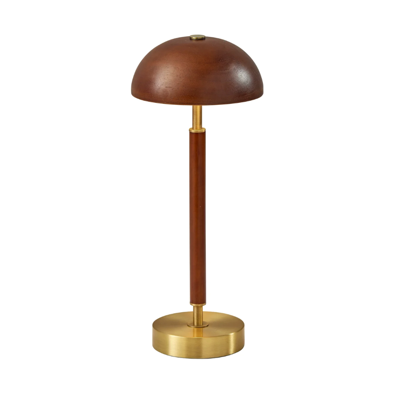 Ronny Cordless LED Table Lamp in Walnut