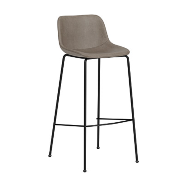Oles Stool - Grey Synthetic Leather