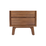 Gia 2 Drawer Nightstand in Warm Pecan