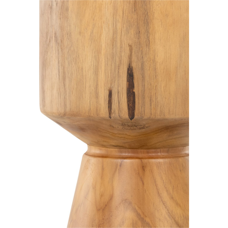 Jovie Outdoor End Table in Natural Teak