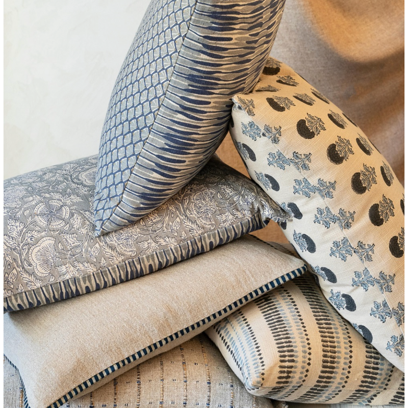 Tara Block Print Cushion 16" x 24"