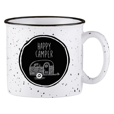 Happy Camper - White Campfire Mug