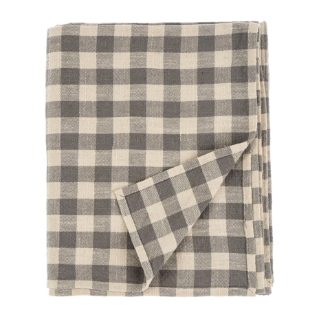 Somerset Gingham Tablecloth - Grey