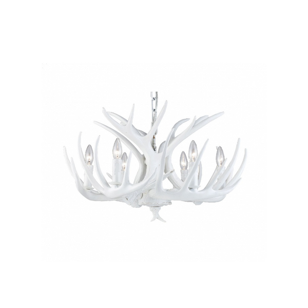 White Antler Chandelier