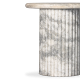 Oranda End Table in White Marble