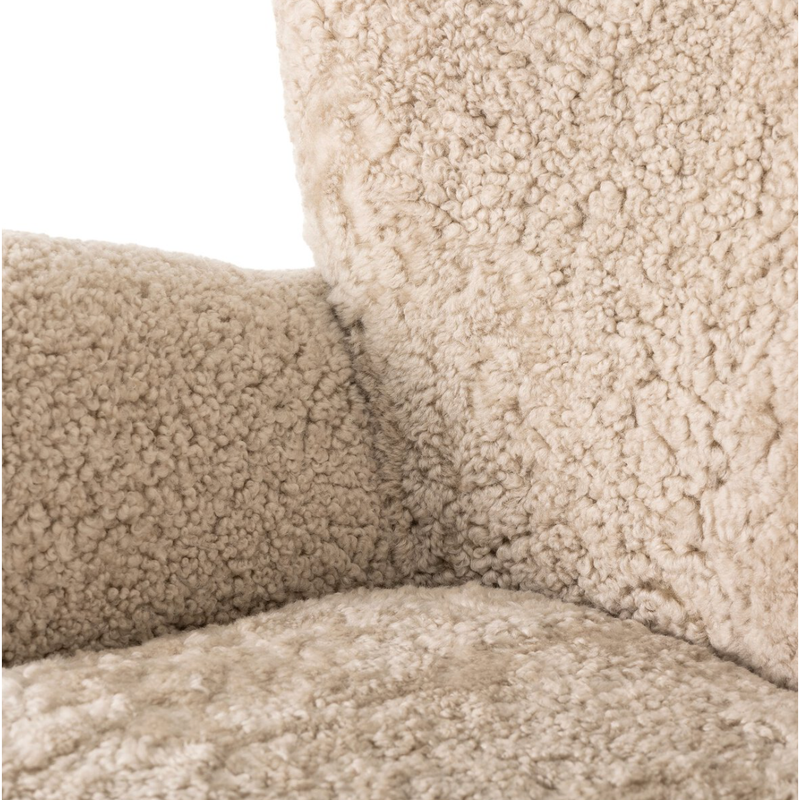 Amelie Chair in Beige Shearling