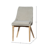 Fritz Side Dining Chair | Taupe with Natural Leg