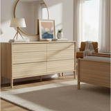 Runway 6 Drawer Dresser in Light Oak