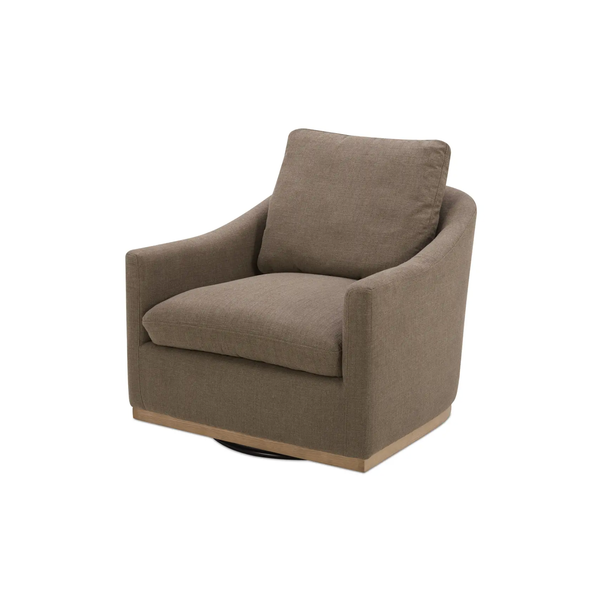 Linden Swivel Chair in Soft Taupe