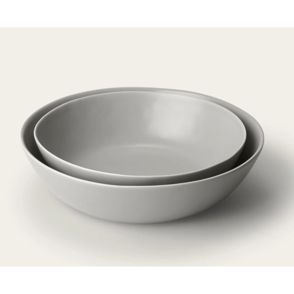 The Low Serving Bowls Dove Grey