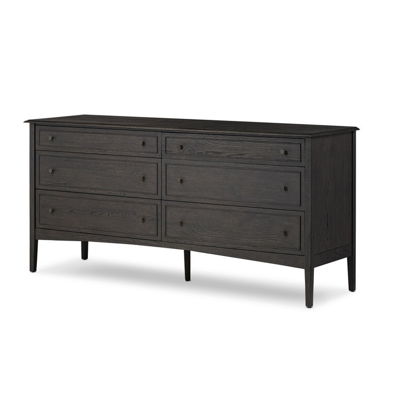 Maggie 6 Drawer Dresser in Smoked Black Oak