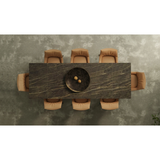 Century Extension Dining Table in Noir Desir