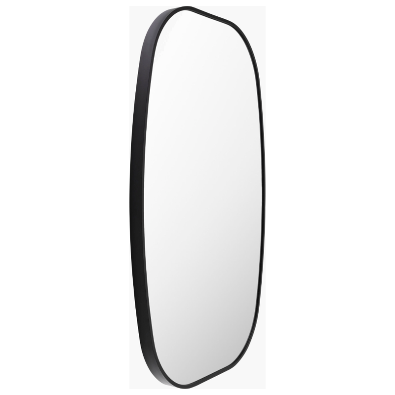 Aranya Curved Mirror in Matte Black