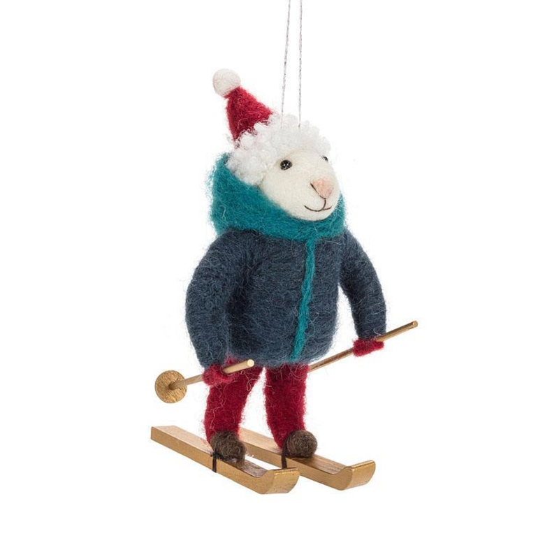 Winter Sport Mouse Ornament