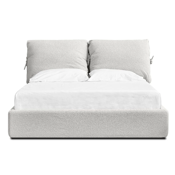 Plume Bed - Oat Tweed