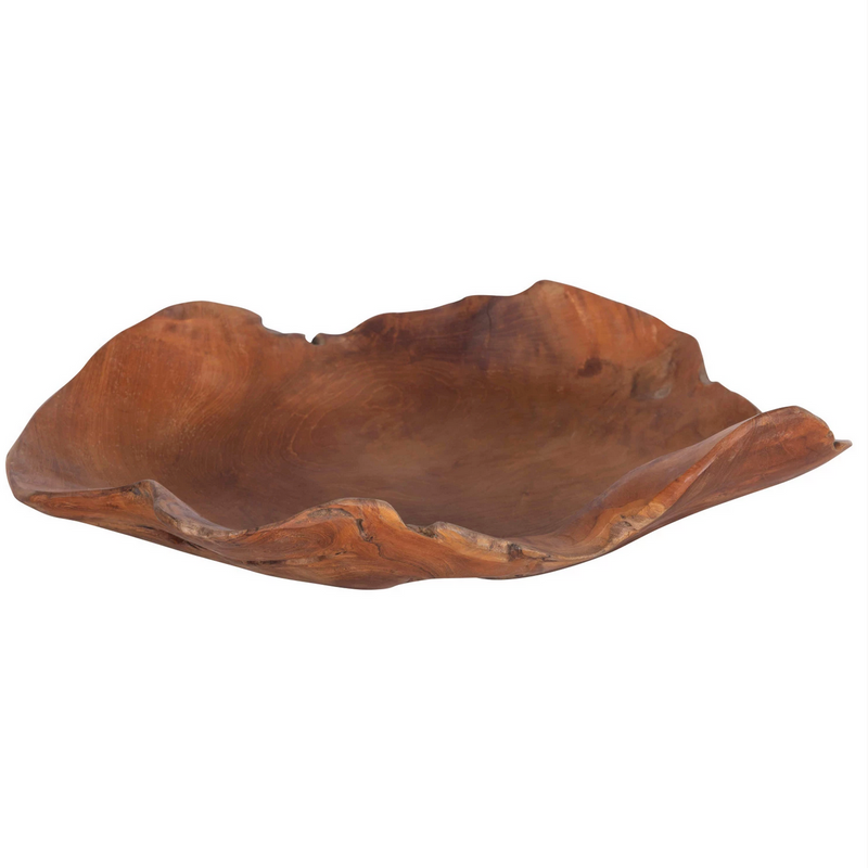 Hand- Carved Teak Wood Bowl