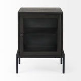Arelius End Table in Black/Brown