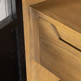 Millie Panel & Glass Double Cabinet