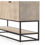 Kelby Small Media Console in Light Wash