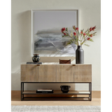 Kelby Small Media Console in Light Wash