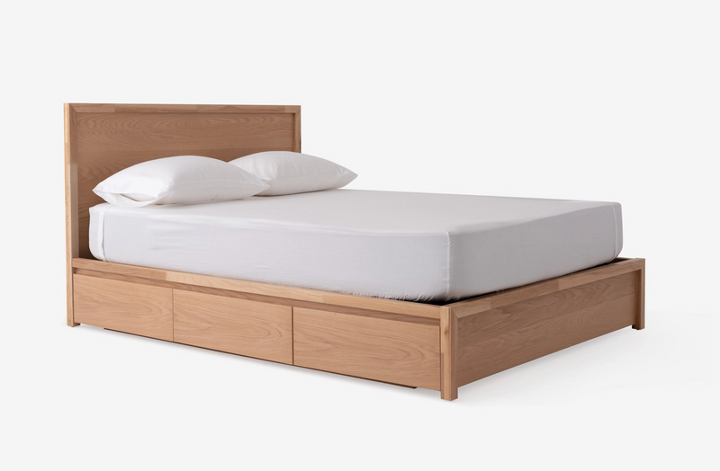 Marcel Oak 6 Drawer Storage Bed