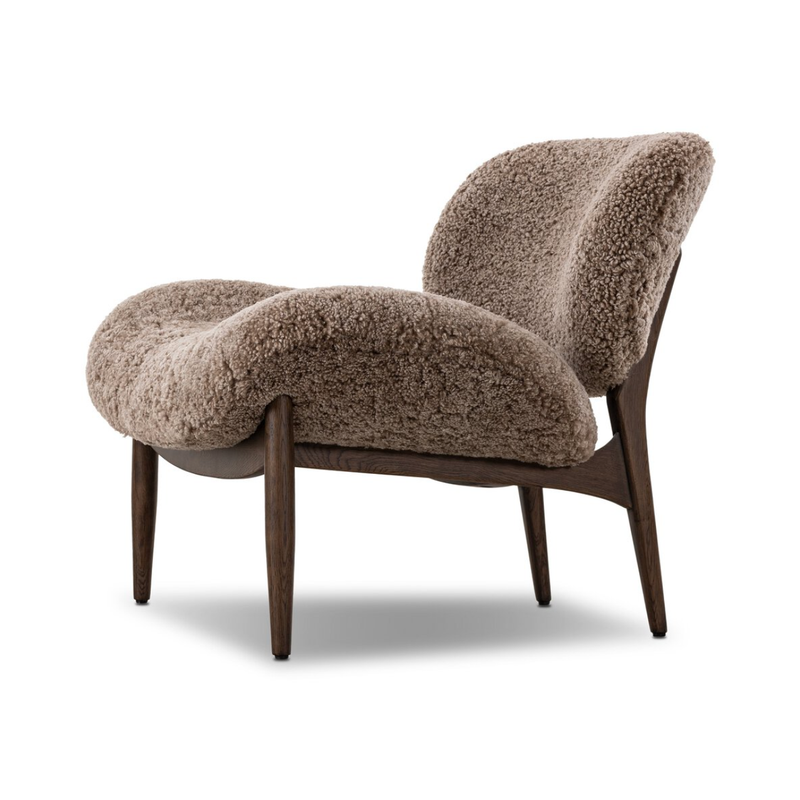 Celine Chair in Taupe Shearling